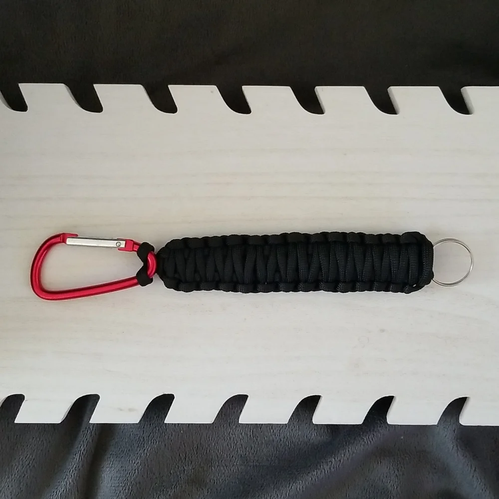 Black Paracord Keychain